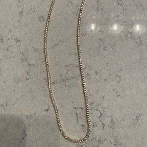 Gold tennis necklace